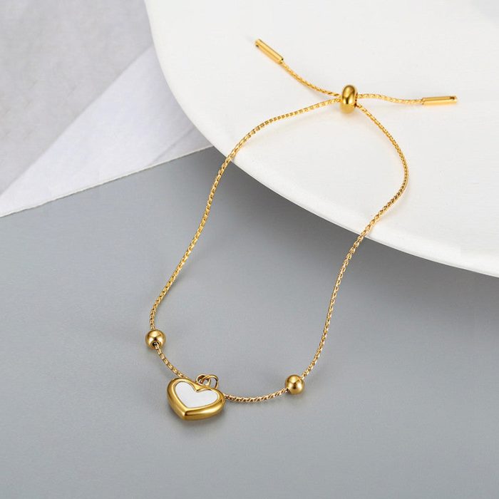 Gold Plated Anti Tarnish Stainless Steel Heart Themed Wraparound Bracelet - Image 7