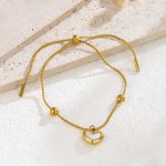 Gold Plated Anti Tarnish Stainless Steel Heart Themed Wraparound Bracelet - Image 8