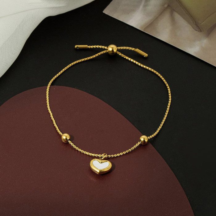 Gold Plated Anti Tarnish Stainless Steel Heart Themed Wraparound Bracelet - Image 9