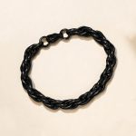 Black Silver Plated Anti Tarnish Rope Themed Wraparound Bracelet (Thick) - Image 5