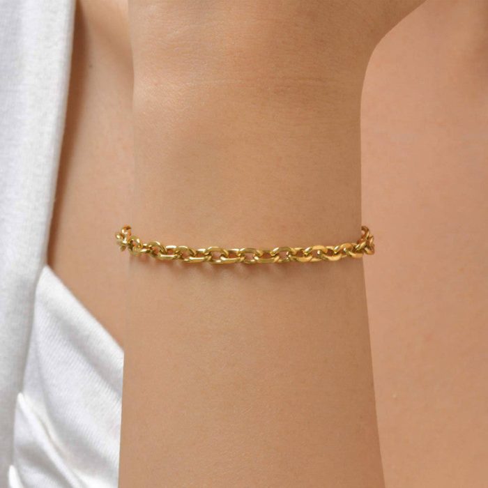 Gold Plated Stainless Steel Anti-Tarnish Rope Style Wraparound Bracelet - Image 2