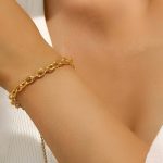 Gold Plated Stainless Steel Anti-Tarnish Rope Style Wraparound Bracelet - Image 4