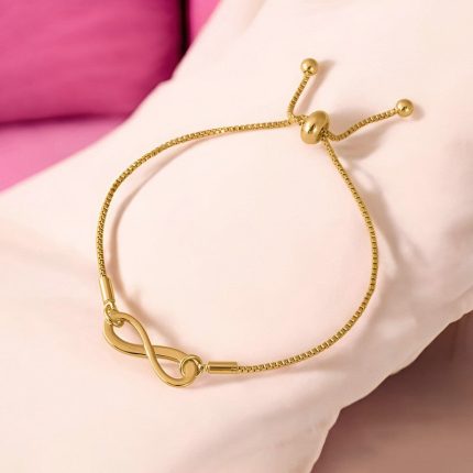 Gold Plated Infinity Themed Wraparound Bracelet