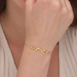Gold Plated Infinity Themed Wraparound Bracelet - Image 7