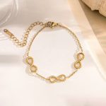 Gold Plated Infinity Themed Wraparound Bracelet - Image 2