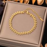 Gold Plated Contemporary Wraparound Bracelet