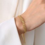 Gold Plated Contemporary Wraparound Bracelet - Image 2