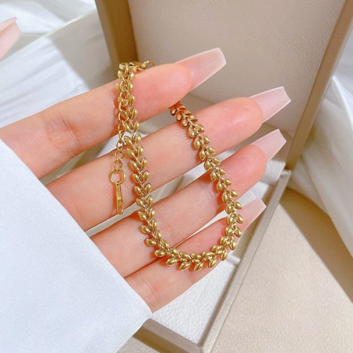 Gold Plated Contemporary Wraparound Bracelet - Image 3