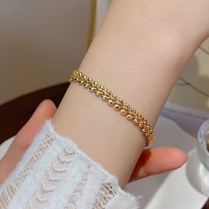 Gold Plated Contemporary Wraparound Bracelet - Image 8