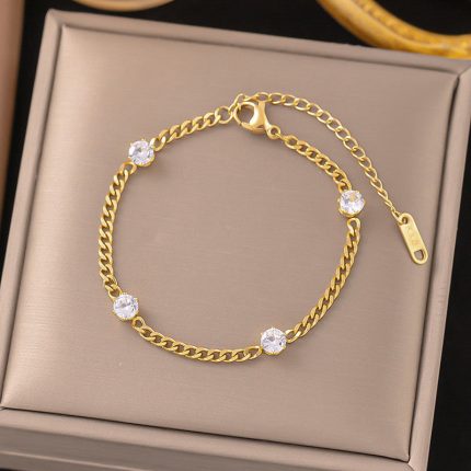 Gold Plated Contemporary Wraparound Bracelet