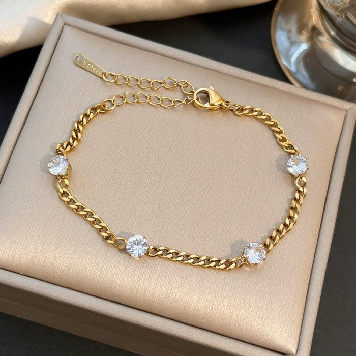 Gold Plated Contemporary Wraparound Bracelet - Image 4