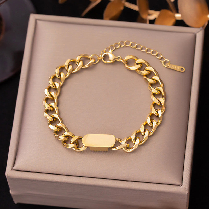 Gold Plated Contemporary Wraparound Bracelet - Image 1