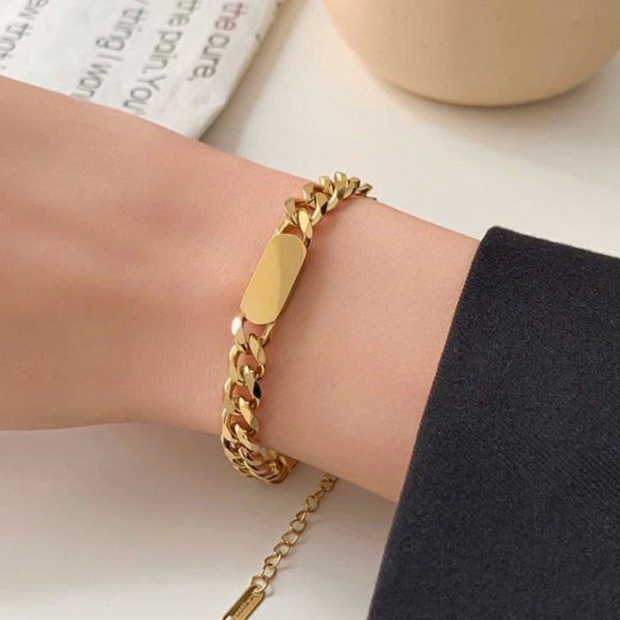 Gold Plated Contemporary Wraparound Bracelet - Image 2