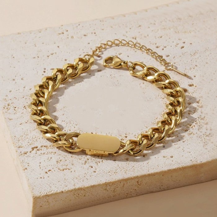 Gold Plated Contemporary Wraparound Bracelet - Image 3