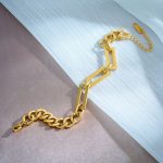 Gold Plated Geometric Wraparound Bracelet - Image 8