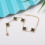 Stainless Steel Anti-Tarnish Clover Mother of Pearl Link Bracelet For Women - Image 7