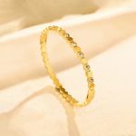 Gold-Plated AD Bangle-Style Hexagonal Anti Tarnish Bracelet - Image 3