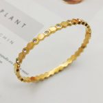 Gold-Plated AD Bangle-Style Hexagonal Anti Tarnish Bracelet - Image 8
