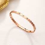 Rose Gold-Plated AD Bangle-Style Hexagonal Anti Tarnish Bracelet - Image 2
