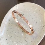 Rose Gold-Plated AD Bangle-Style Hexagonal Anti Tarnish Bracelet - Image 3