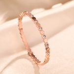 Rose Gold-Plated AD Bangle-Style Hexagonal Anti Tarnish Bracelet - Image 5