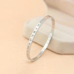 Silver-Plated AD Bangle-Style Anti Tarnish Roman Numerals Bracelet - Image 2
