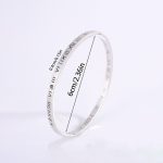 Silver-Plated AD Bangle-Style Anti Tarnish Roman Numerals Bracelet - Image 5