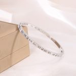 Silver-Plated AD Bangle-Style Anti Tarnish Roman Numerals Bracelet - Image 8