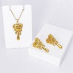 Gold Plated Anti Tarnish Heart Themed Jewellery Set For Girls Women - Image 8
