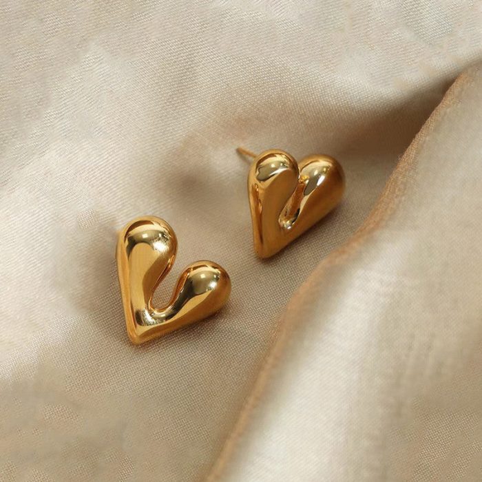 Gold Plated Anti Tarnish Heart Theme Earrings For Girls And Women - Image 7