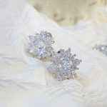 Silver Plated Stainless Steel Anti Tarnish Floral Stud Earrings For Women - Image 7