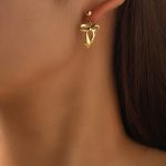 Gold-Plated Stainless Steel Anti Tarnish Infinity Bow Drop Earrings - Image 2