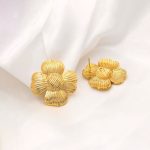 Gold-Plated Anti Tarnish Stainless Steel Floral themed Stud Earrings - Image 9
