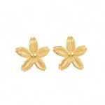 Gold-Plated Anti Tarnish Stainless Steel Floral Drop Earrings - Image 9