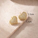 Gold Plated Anti Tarnish Heart Themed Earrings For Girls Women - Image 9