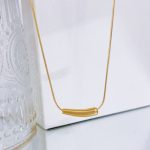 Gold-Plated Anti Tarnish Minimalistic Teardrop Necklace - Image 3