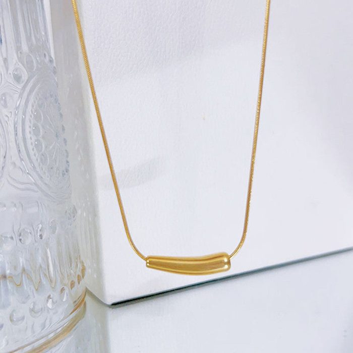 Gold-Plated Anti Tarnish Minimalistic Teardrop Necklace - Image 3
