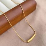 Gold-Plated Anti Tarnish Minimalistic Teardrop Necklace - Image 5