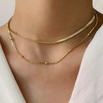 Gold-Plated Anti Tarnish Chain Layered Necklace - Image 3