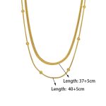 Gold-Plated Anti Tarnish Chain Layered Necklace - Image 5