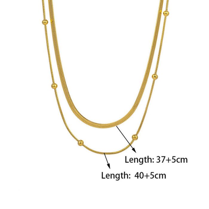 Gold-Plated Anti Tarnish Chain Layered Necklace - Image 5