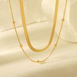 Gold-Plated Anti Tarnish Chain Layered Necklace - Image 7
