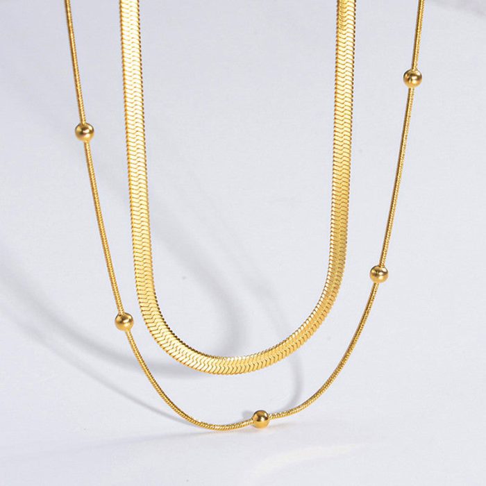 Gold-Plated Anti Tarnish Chain Layered Necklace - Image 8