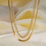 Gold-Plated Anti Tarnish Chain Layered Necklace - Image 6