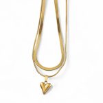 Gold-Plated Anti Tarnish Heart Themed Layered Necklace - Image 7