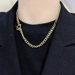 Gold Plated Stainless Steel Anti Tarnish Geometric Necklace For Women - Image 5