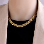 Gold Plated Stainless Steel Anti Tarnish Infinity Chain Necklace For Women - Image 2