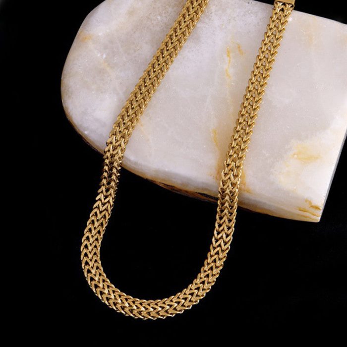 Gold Plated Stainless Steel Anti Tarnish Infinity Chain Necklace For Women - Image 4