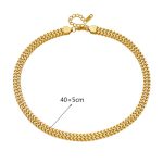Gold Plated Stainless Steel Anti Tarnish Infinity Chain Necklace For Women - Image 5