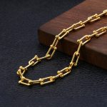 Gold Plated Anti Tarnish Stainless Steel Rope Themed Contemporary Necklace (Thick Chain) - Image 3